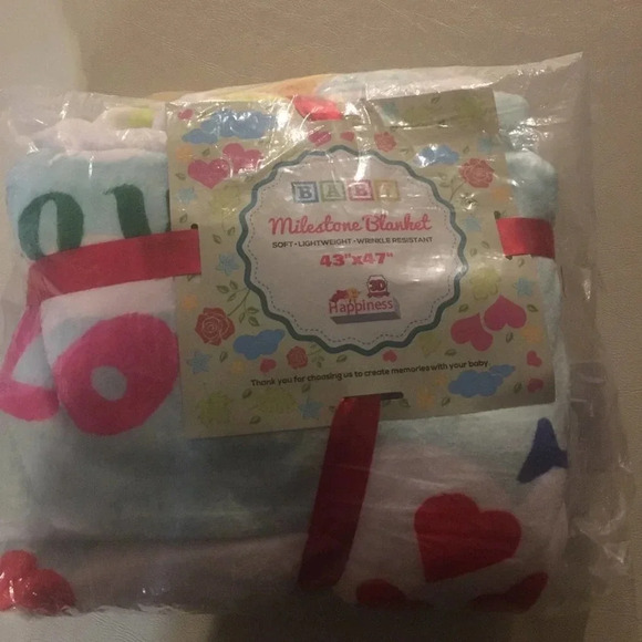 NEW! Personalized Baby Monthly Milestone Blanket - Picture 4 of 5